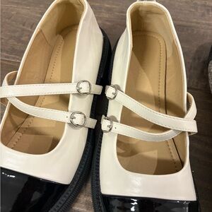 ' Mary Jane Shoes - Black, White Size EU38